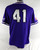 2022 Texas Christian TCU Horned Frogs #41 Game Used Purple Jersey Baseball L 00