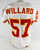 1997 Kansas City Chiefs Jerrott Willard #57 Game Issued White Jersey 48 004