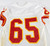 1997 Kansas City Chiefs #65 Game Issued White Jersey 50 008
