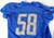 2019 Detroit Lions Garret Dooley #58 Game Used Blue Practice Jersey 52 28