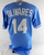 2022 Kansas City Royals Edward Olivares #14 Game Used Powder Blue Jersey Art P 6
