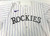 2025 Colorado Rockies Team Issued White Pinstripe Home Baseball Jersey Size 54