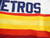 1980s IUPUI Metros #19 Game Used Yellow Red Baseball Jersey Sand Knit 36 DP52948