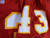1993 Kansas City Chiefs L. Lewis #43 Game Issued Red Jersey 46 DP51711
