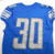2017 Detroit Lions #30 Game Issued Blue Jersey Name Plate Removed 38 DP62774
