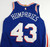 2017-18 Philadelphia 76ers Kris Humphries #43 Game Used Blue Jersey 52 DP50979