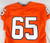 2015-16 Virginia Cavaliers #65 Game Issued Orange Jersey NP Rem 42 175