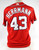 2021 Washington Nationals Chris Herrmann #43 Game Issued Red Jersey 44 190