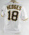 2023 Pittsburgh Pirates Austin Hedges #18 Game Issued Pos Used White Jersey 48 0