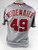 2014 Washington Nationals Mark Weidemaier #49 Game Used Grey Jersey PS P 50 5