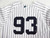 2022 New York Yankees Everson Pereira #93 Game Issued Pos Used White Jersey 44 7