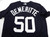 2021 Detroit Tigers Travis Demeritte #50 Game Issued Navy Jersey ST 3