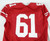 2012 San Francisco 49ers #61 Game Issued Red Jersey Name Plate Rem 46 6