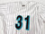 Jupiter Hammerheads #31 Game Used White Pinstripe Jersey 48 DP70378