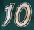 USF Bulls #10 Game Used Green Jersey S Patch 44 DP68269