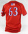 Kansas Jayhawks #63 Game Issued Pos Used Red Jersey Baseball 44 DP65392