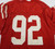 1990s San Francisco 49ers #92 Game Issued Pos Used Red Jersey 46 DP59320