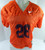 North Carolina Tar Heels UNC #28 Game Used Orange Practice Football Jersey 456