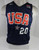 1990s Team USA Basketball #20 Game Issued Blue White Practice jersey DP58720