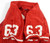 1990s San Francisco 49ers #63 Game Issued Pos Used Red Jersey 52 DP59317