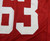 1990s San Francisco 49ers #63 Game Issued Pos Used Red Jersey 52 DP59317