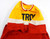 1980s IUPUI Metros #4 Game Used Yellow Red Baseball Jersey Sand Knit DP53105