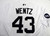2022 Detroit Tigers Joey Wentz #43 Game Issued White Jersey El Tigres KB P 48 3