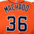 2017 Greeneville Astros Carlos Machado #36 Game Used Orange Jersey DP08056