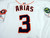 2017 Greeneville Astros Johsson Arias #3 Game Used White Jersey 44 DP35069