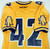 Late 90s Early 2000s North Carolina A&T Aggies #42 Game Used Yellow Jersey XL 4