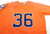 2013-19 Houston Astros #36 Game Used Orange Jersey Name Plate Removed 46 DP23876