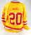 2022-23 Ferris State Bulldogs Andrew Noel #20 Game Used Yellow Jersey Hockey L 7