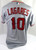 2022 Los Angeles Angels Juan Lagares #10 Game Issued Pos Used Grey Jersey 46 3