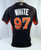 2014-16 Miami Marlins Zeek White #97 Game Used Black Jersey Ex ST BP 59