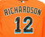 Miami Marlins Richardson #12 Game Used Orange Jersey DP13640
