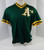 1984-92 Oakland A's Athletics #48 Game Used Green Jersey Batting Practice 195