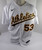 2021 Oakland A's Athletics Argenis Angulo #53 Game Issued White Jersey 48 462