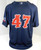 2015-16 Pawtucket Red Sox Matt Spring Edwin Escobar #47 Game Used Navy Jersey 1