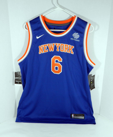 Youth New York Knicks Kristaps Porzingis 6 Authentic Blue Jersey Nike XL 31S