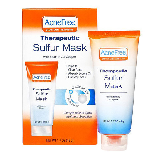 Acne Free Therapeutic Sulfur Mask With Vitamin C and Copper 1.7 oz