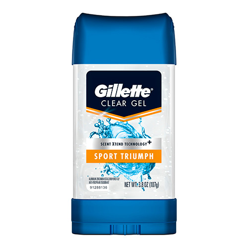 Gillette Sport Triumph Clear Gel Antiperspirant Mens Deodorant, 3.8 oz