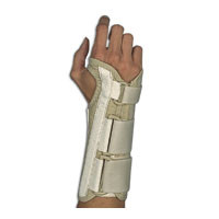 Sportaid, Wrist Brace Deluxe, Right, Beige, Medium, Size 3 3.5