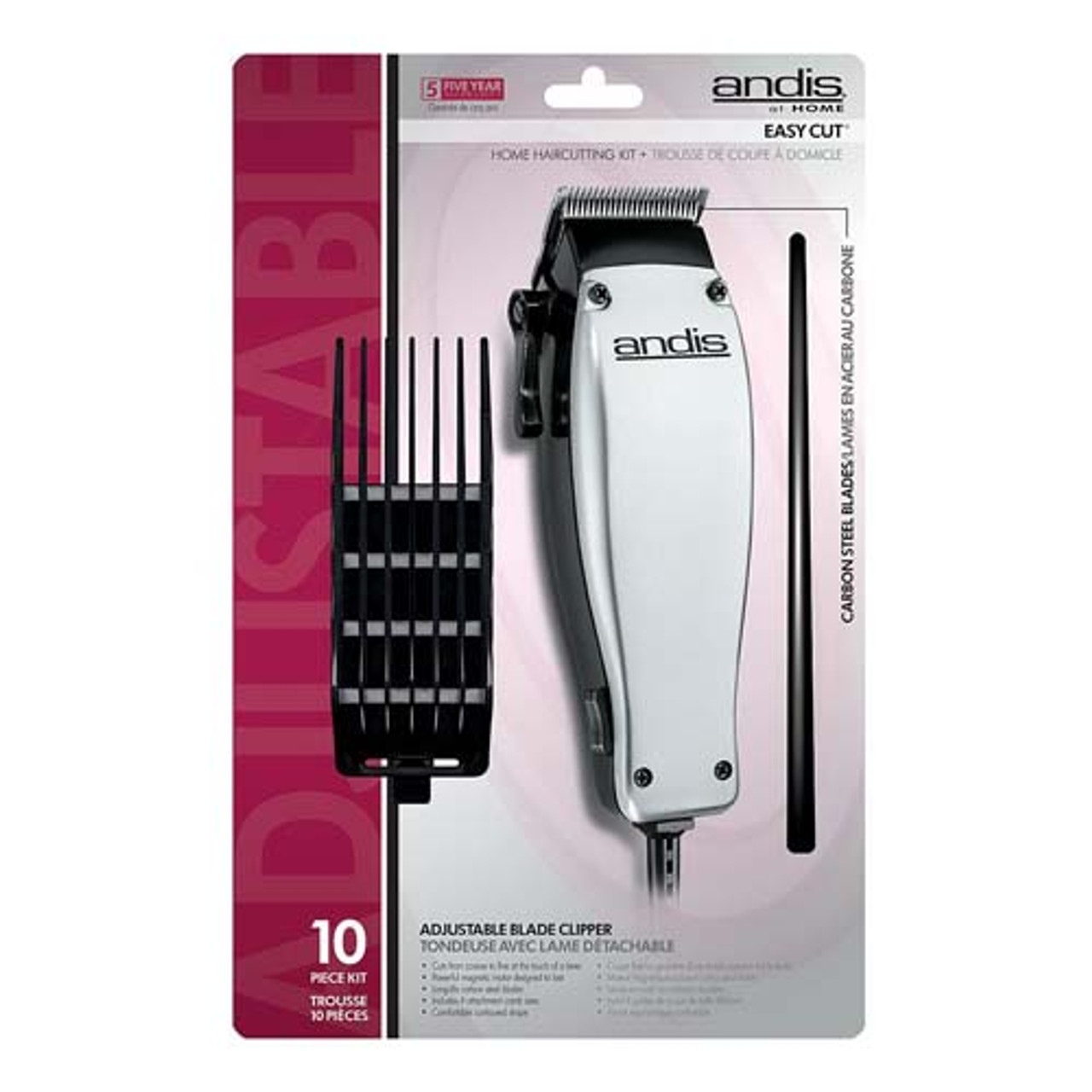 Andis Easy Cut Adjustable Blade Clipper 10Piece Hair Cutting Kit, 1 Ea