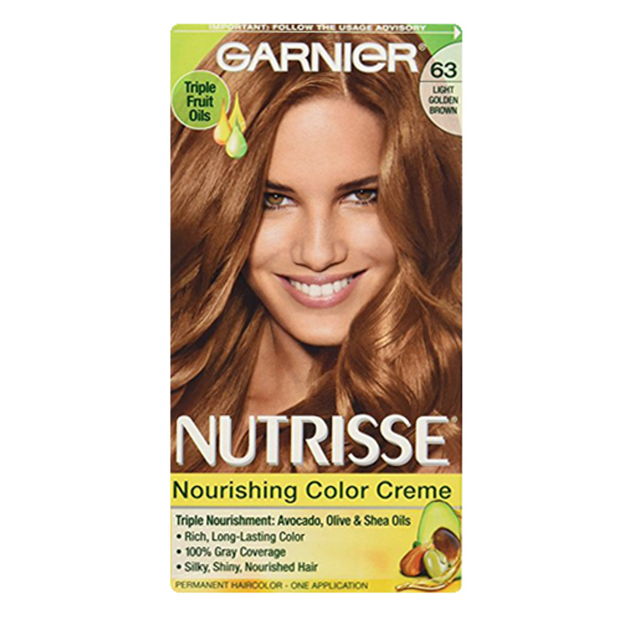 Garnier Nutrisse Permanent Creme Haircolor 63 Light Brown 1 Ea 2872