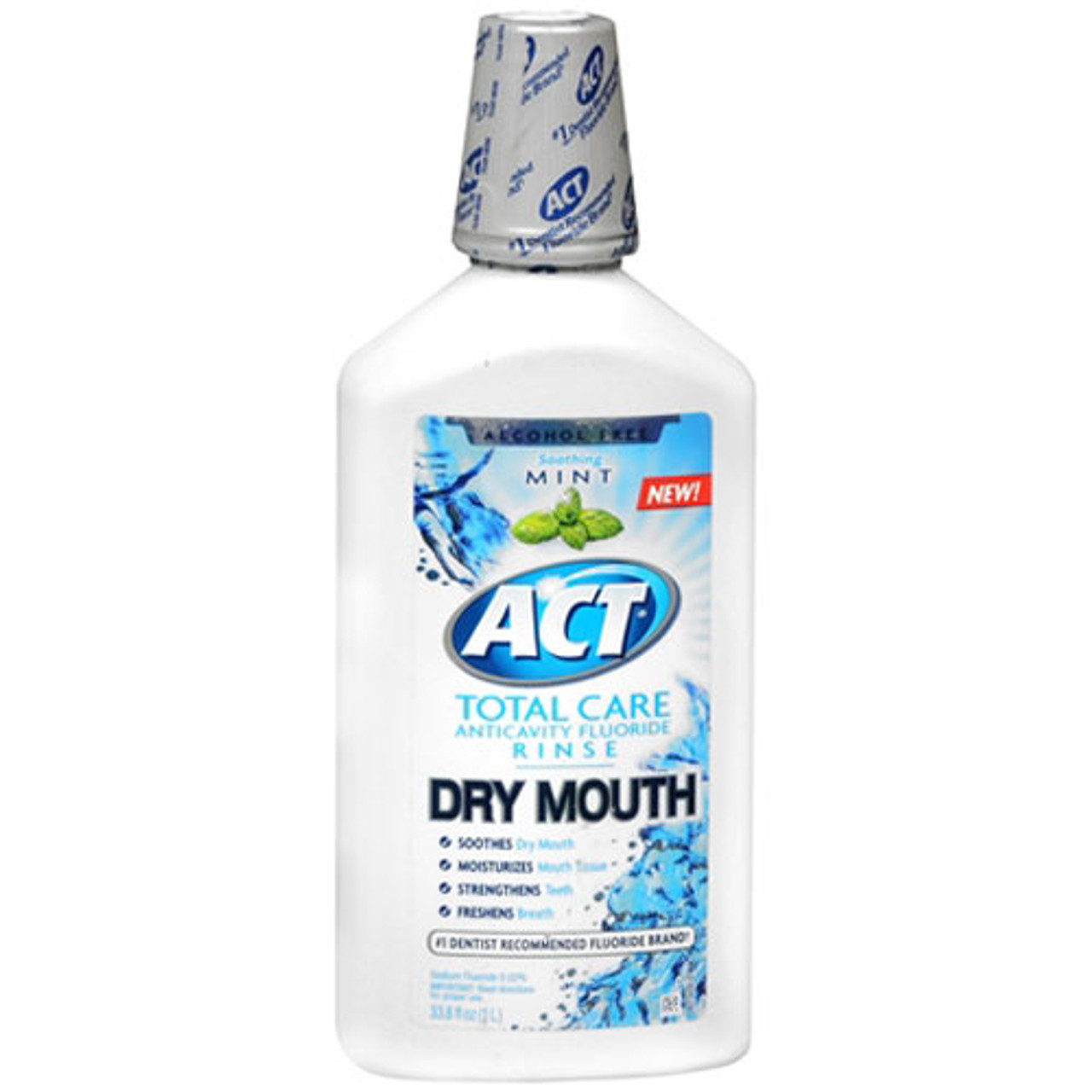 Act Total Care Dry Mouth Anticavity Fluoride Rinse Toothpaste, 33.8 Oz
