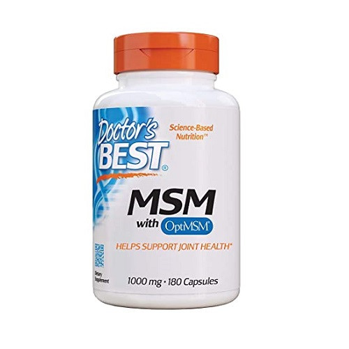 Doctors Best MSM 1000 mg OptiMSM Capsules, 180 Ea