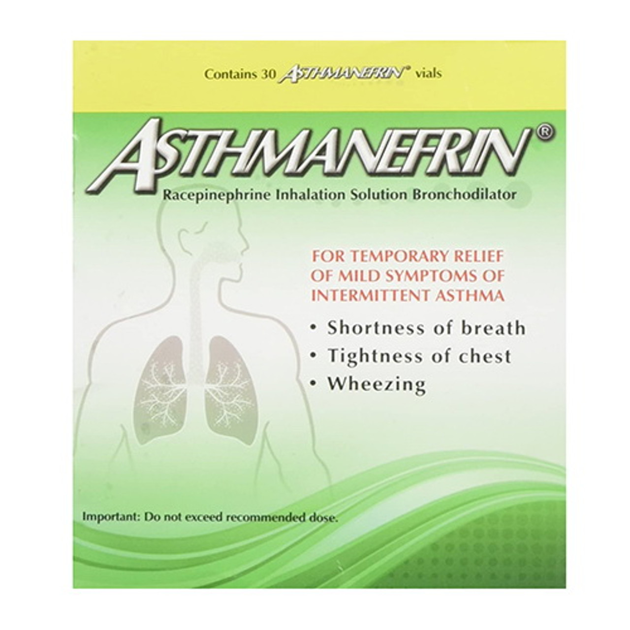 Asthmanefrin Inhalation Solution Bronchodilator Refill Vials, 30 Ea