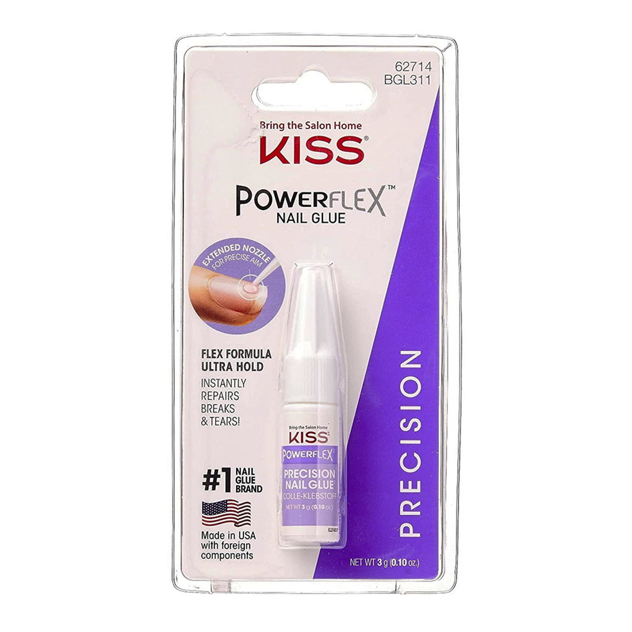 Kiss Power Flex Precision Nail Glue, 0.10 Oz
