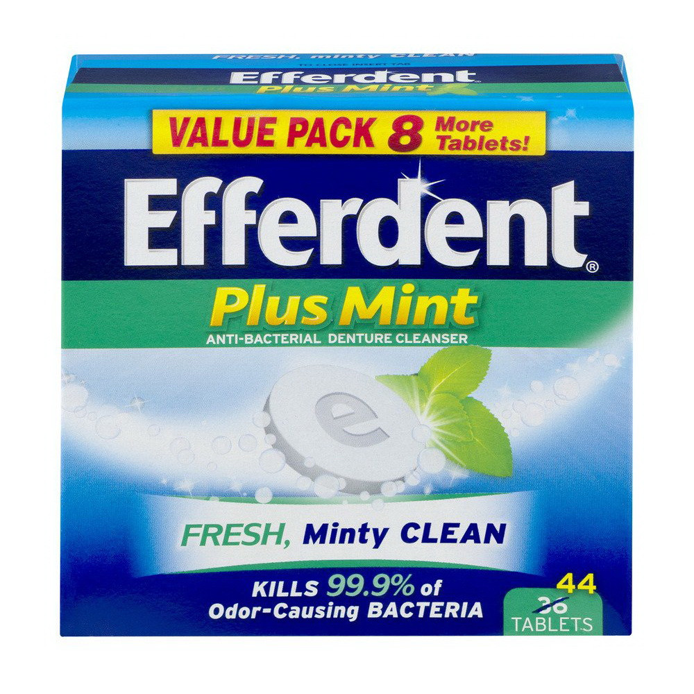 Efferdent Plus AntiBacterial Denture Cleanser Fresh Minty Clean