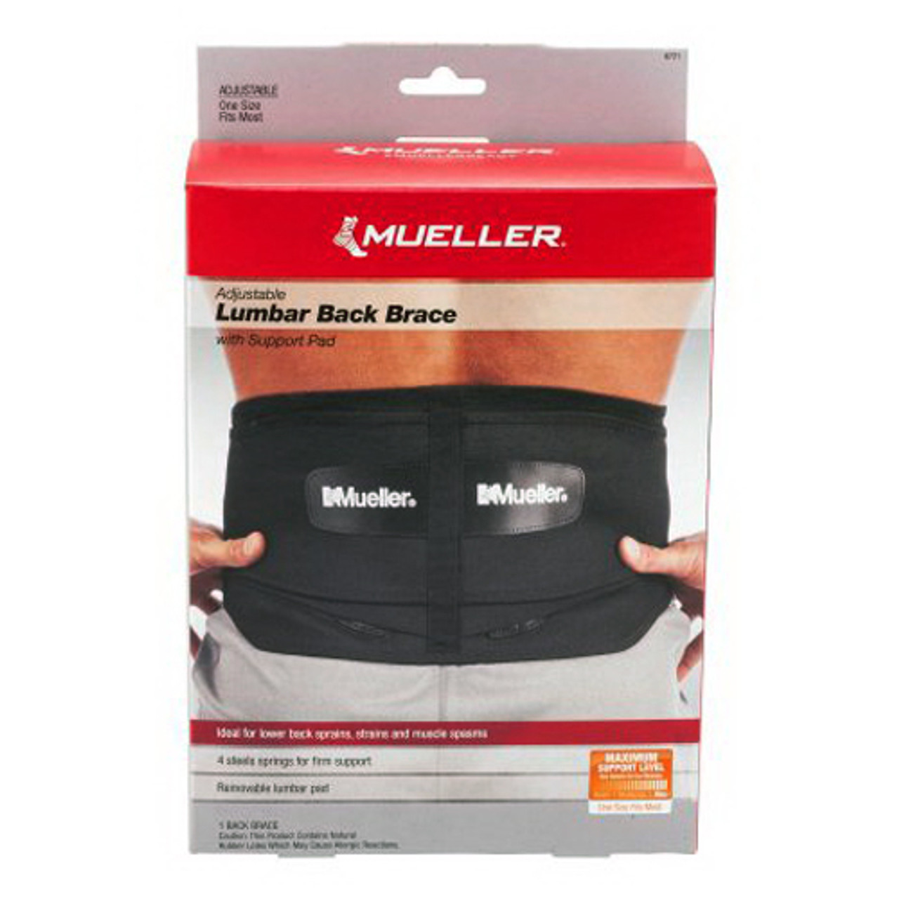 Mueller Lumbar Back Brace with Removable Pad
